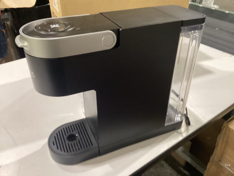 Condition photo showing Good Condition for damage on tank used keurig k-slim single serve k-cup pod coffee maker, multistream technology, 3 brew sizes, slim and sleek design, 46oz removable reservoir, black