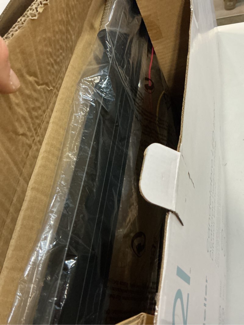 Condition photo showing As Is for  Origin 21 Lindon 1 -Light Matte Black LED Aluminum Chandelier