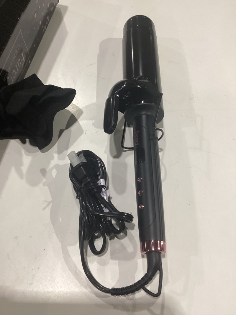 Condition photo showing Good Condition for farery 2 inch curling iron for long hair, lightweight large barrel curling iron 50mm, curling wand infused argan oil & keratin for bouncy big curls, 9 temps digital display & lock key, fast heated