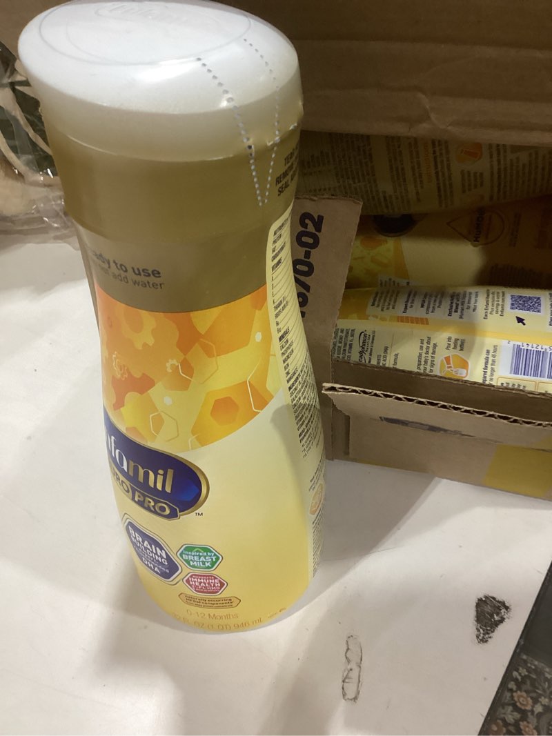 Condition photo showing Good Condition for enfamil neuropro ready-to-use baby formula, ready to feed, brain and immune support with dha, iron and prebiotics, non-gmo, 32 fl oz bottle, pack of 6 32 fl oz (pack of 6) 32 fl. oz bottle (pack of 6)