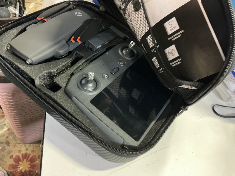 Condition photo showing As Is for vivitar skyflow gps foldable 4k uhd camera drone for adults with live video feed 5 touchscreen remote 3-axis gimbal brushless motors auto return optical flow & carry case