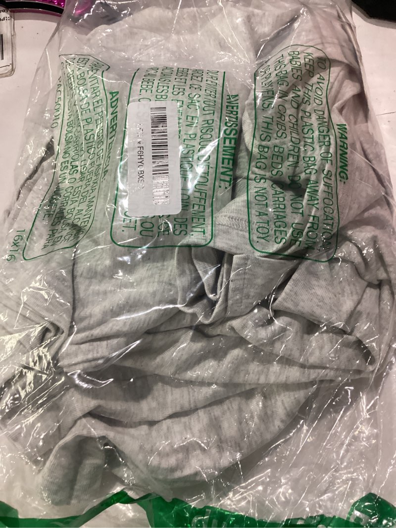 Condition photo showing Good Condition for trendy queen women's 2 piece summer matching set lounge wear with pockets | vacation travel outfit, airport resort wear, athleisure clothing, oversized top & loose fit shorts large oatmeal grey