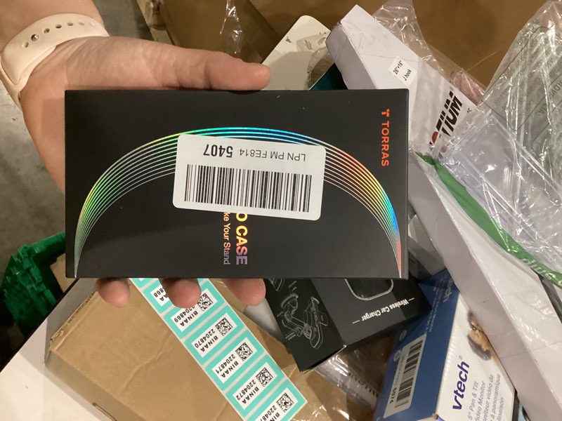 Condition photo showing New/Like New for TORRAS Ultra Magnetic Ostand for iPhone 15 Pro Case [Fit for MagSafe] [Sturdy Stand & Ring Holder] Mil-Grade Shockproof Anti-Yellow Anti-Scratch Slim Protective Kickstand Case, Crystal Clear 6.1 inch Crystal Clear iPhone 15 Pro