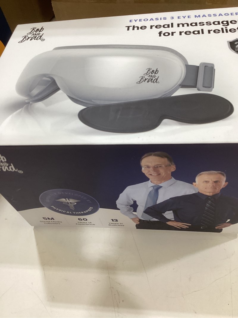 Condition photo showing New/Like New for bob and brad eye massager with heat and cooling, fsa-hsa eligible, eyeoasis 3 heated eye massager mask for dry eyes, migraines, headaches relief, reduce strain, improve sleeping, mother's day