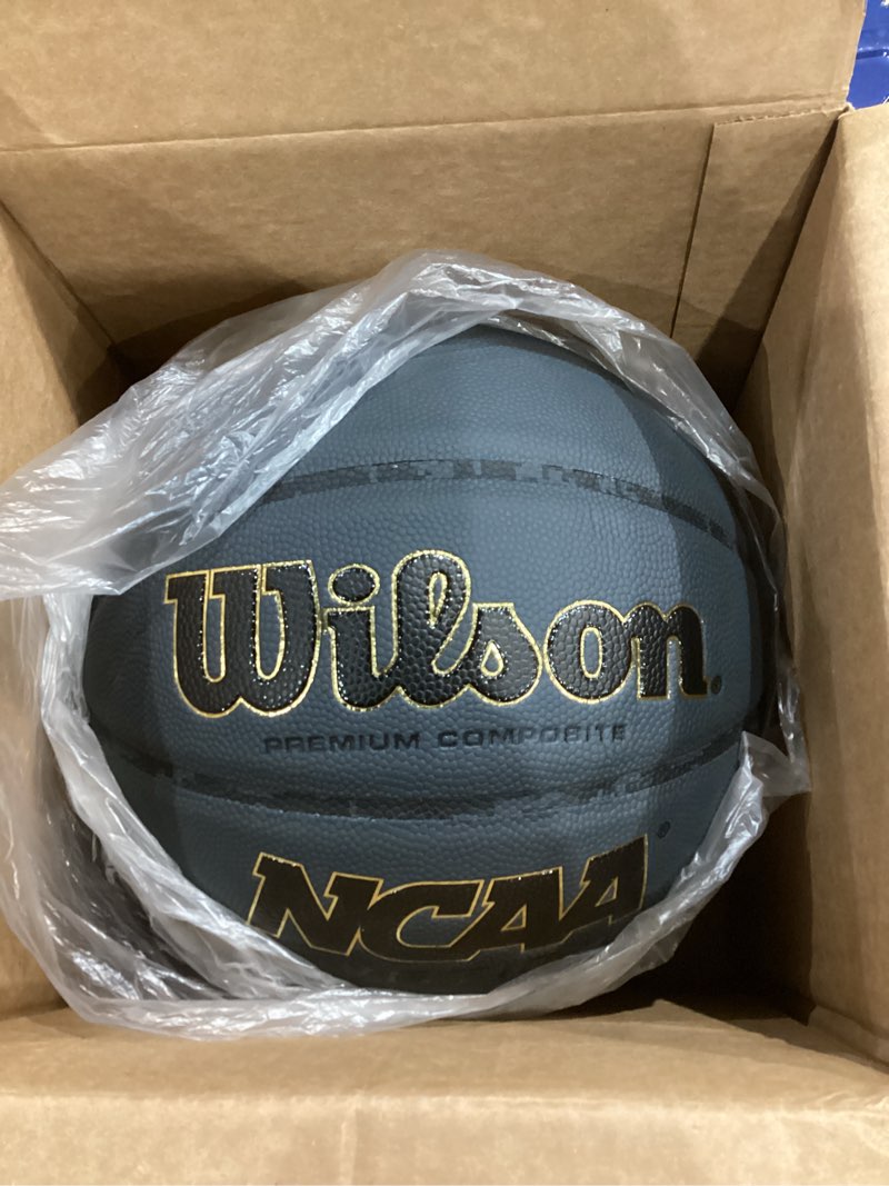 Condition photo showing Good Condition for WILSON NCAA Ovation Basketballs - Size 6 AMD Size 7 Charcoal Size 7 - 29.5"