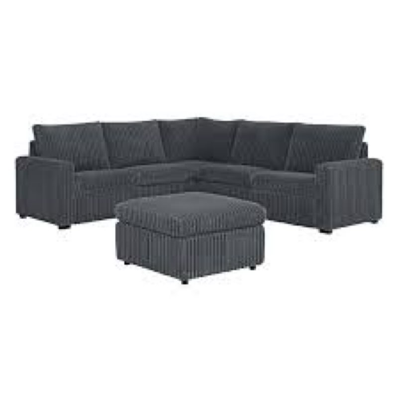 Incomplete box 1 only ( Restmyers Power Recliner Modular Sectional Body Fabric: Dark Gray Corduroy