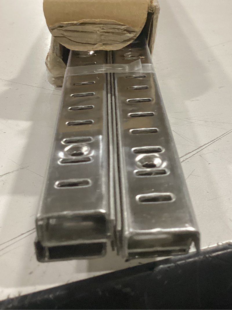 Condition photo showing Good Condition for adjustable shelf bracket 40 inch 8 pack silver shelf pilaster strips shelf rail shelf track adjustable wall shelves shelf standards and supports for cabinet closet organization silver-40 inch 8pcs pilaster