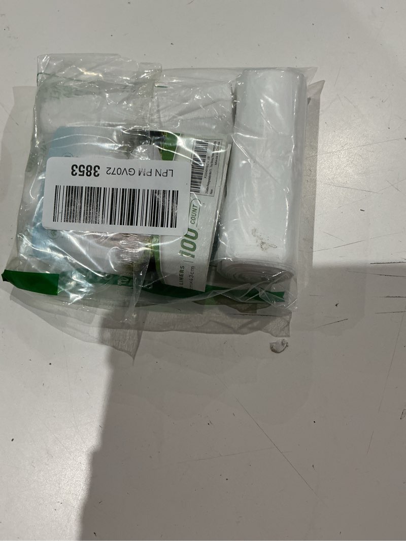 Condition photo showing Good Condition for 2 gallon biodegradable mini trash bags - white compostable small garbage bag for bathroom can unscented kitchen office car waste basket liners 100 count tiny strong thick chenyucheng 2gallon white 100
