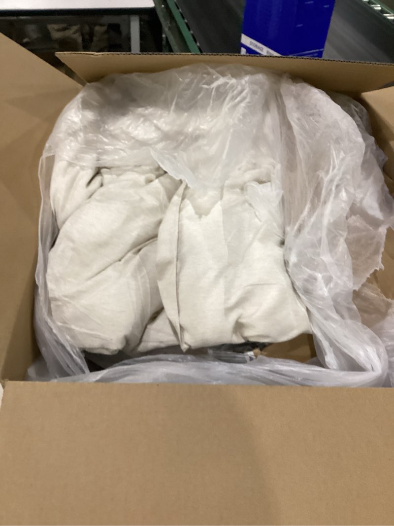 Condition photo showing As Is for Bedsure King Size Comforter Set - Beige King Comforter Set, Soft Bedding for All Seasons, Cationic Dyed Bedding Set, 3 Pieces, 1 Comforter (104"x90") and 2 Pillow Shams (20"x36"+2") King 05 - Beige