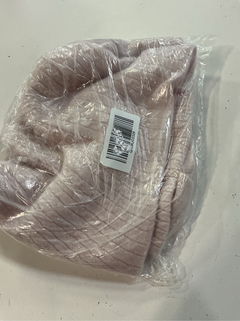 Condition photo showing Good Condition for mongolian cashmere cable knit baby blanket, one size, minimal pink
