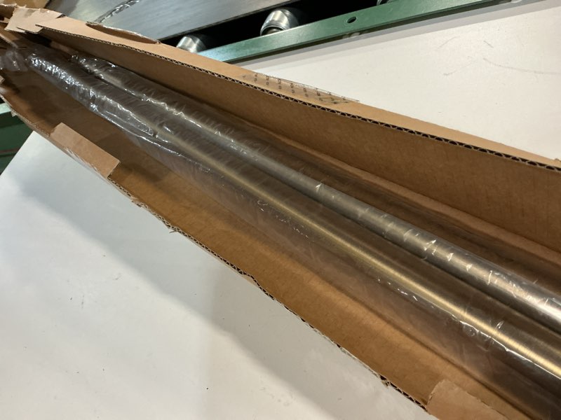 Condition photo showing As Is for Ivilon Window Curtain Rod Decorative End Cap Design, 1 Inch Rod, 72 to 144 Inch. Warm Gold 72" to 144" Warm Gold