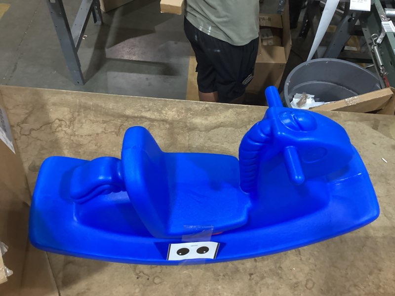 Condition photo showing New/Like New for little tikes rocking horse blue, 33.00 l x 10.00 w x 17.50 h inches