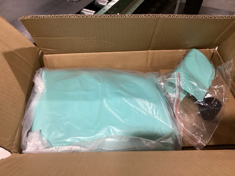 Condition photo showing As Is for CZGBRO Air Roller Gymnastics Barrel Inflatable Tumbling Roller Air Mat Octagon Mat with Electric Pump for Backhandspring Training Cheerleading Home Use Green 3.3ftx31.5inch