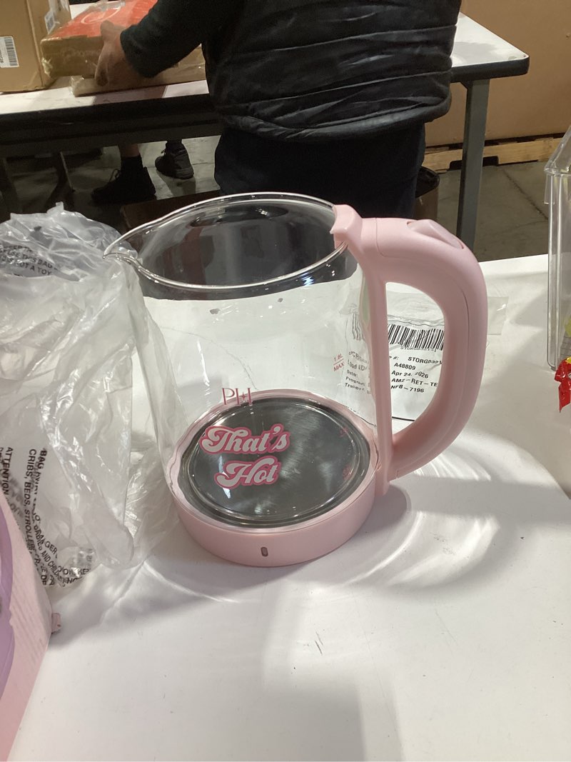 Condition photo showing Good Condition for paris hilton electric kettle, fast boil with auto shut-off, led indicator, 360° base, cord storage, 1.8-liter, glass, pink