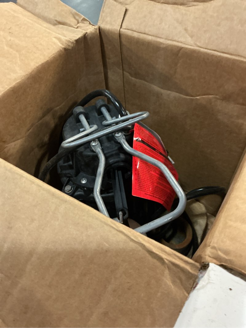 Condition photo showing As Is for wayne cdu800 1/2 hp submersible sump pump – cast iron & stainless steel, vertical float switch, 5,100 gph, 3-year warranty 1/2 hp coated steel sump pump