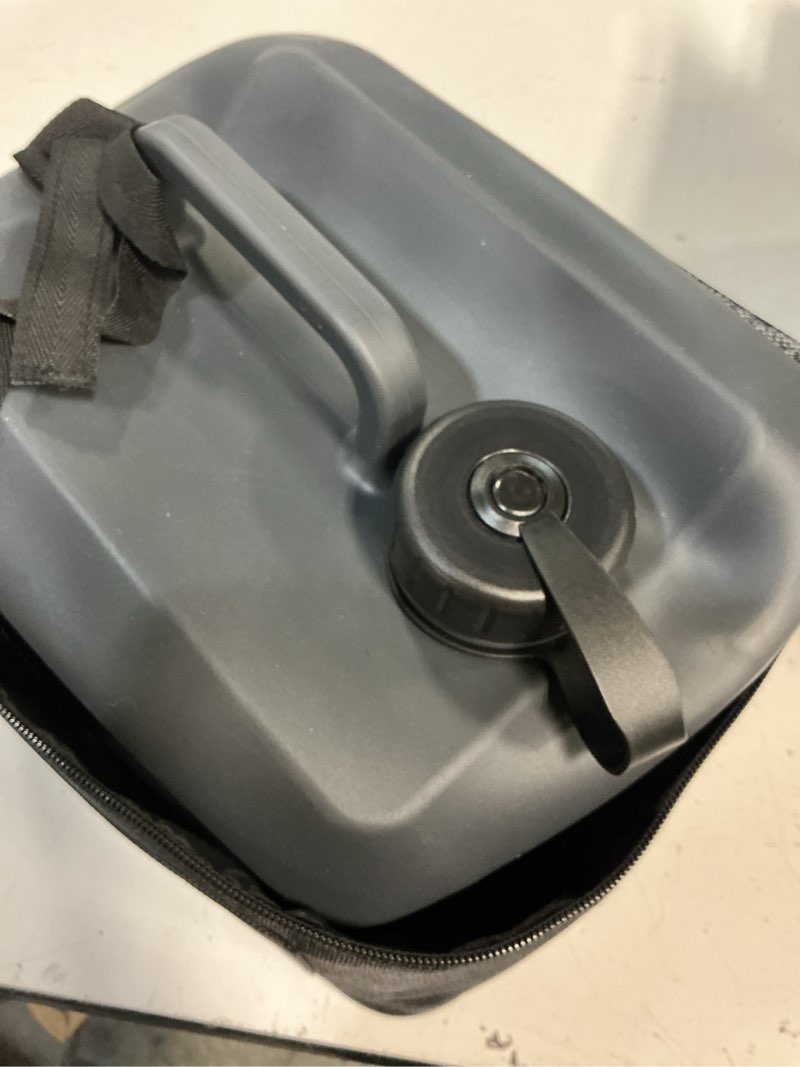 Condition photo showing Good Condition for b. tawd 4.5 gallon silicone water tank, portable camping shower, usb battery charging, solar heating, with shower head, electric portable outdoor shower, built-in thermometer, beach, camping, hiking grey