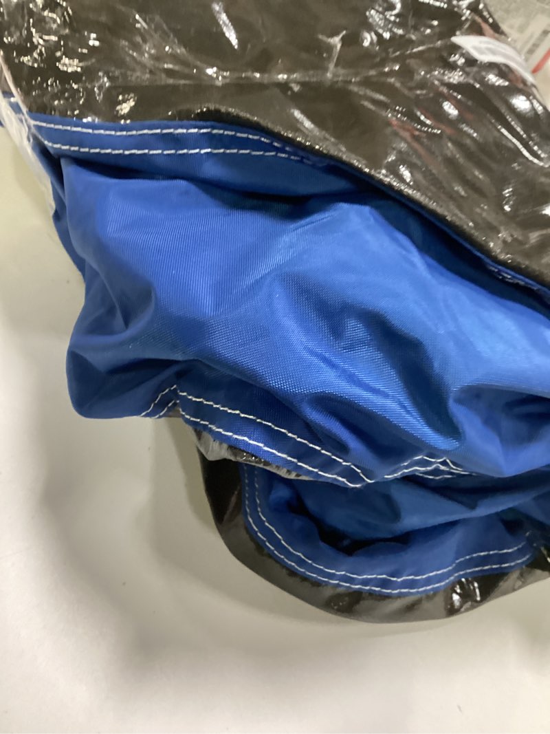 Condition photo showing As Is for QPAU Snow Tube with Premium Canvas Cover for Kids and Adults, 48'' Inflatable Heavy Duty Snow Tube Made by Thickened Bottom, Sled Winter Outdoor Fun Toys for Children Boys Girls Blue