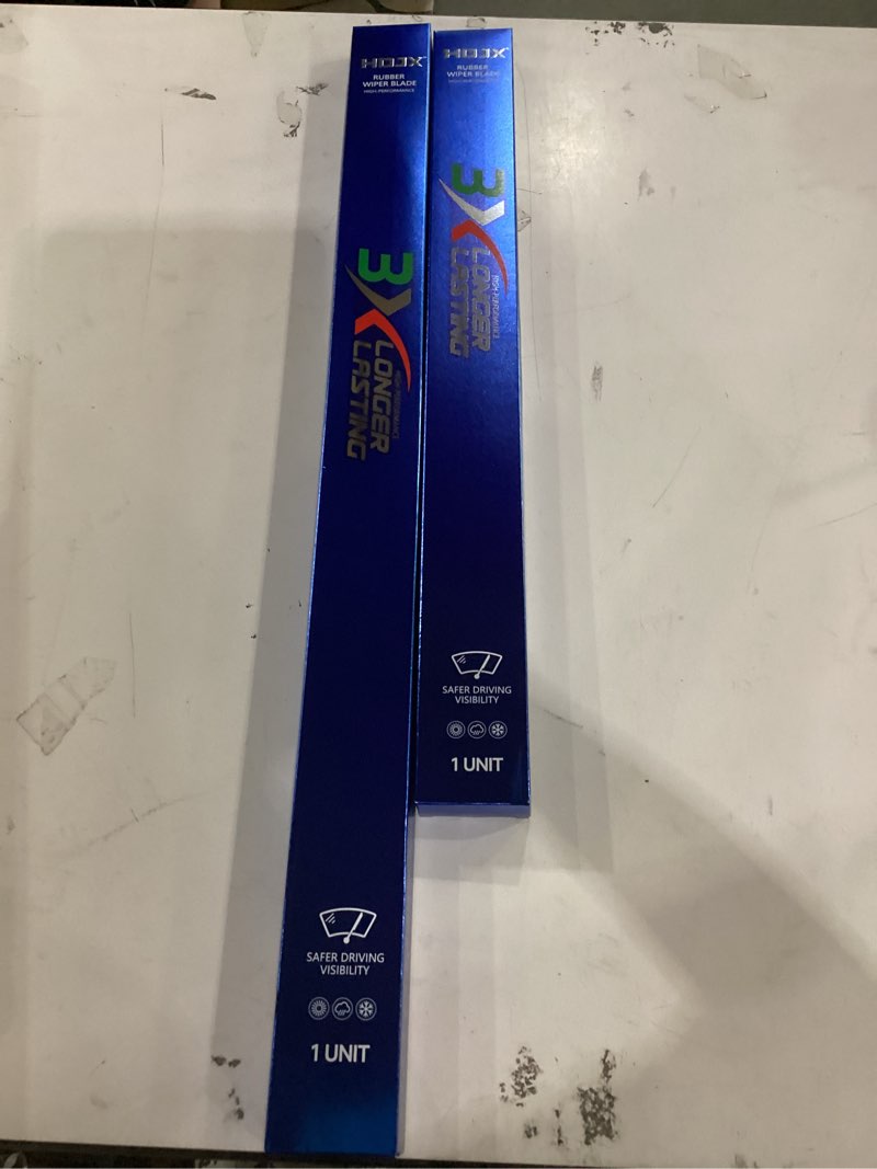 Condition photo showing New/Like New for quiet front windshield wiper blades 24 inch and 20 inch set of 2, oem quality all-season windshield wipers,u&j-hook for my car/automotive replacement, easy to install oem replacement parts front(24" and 20")