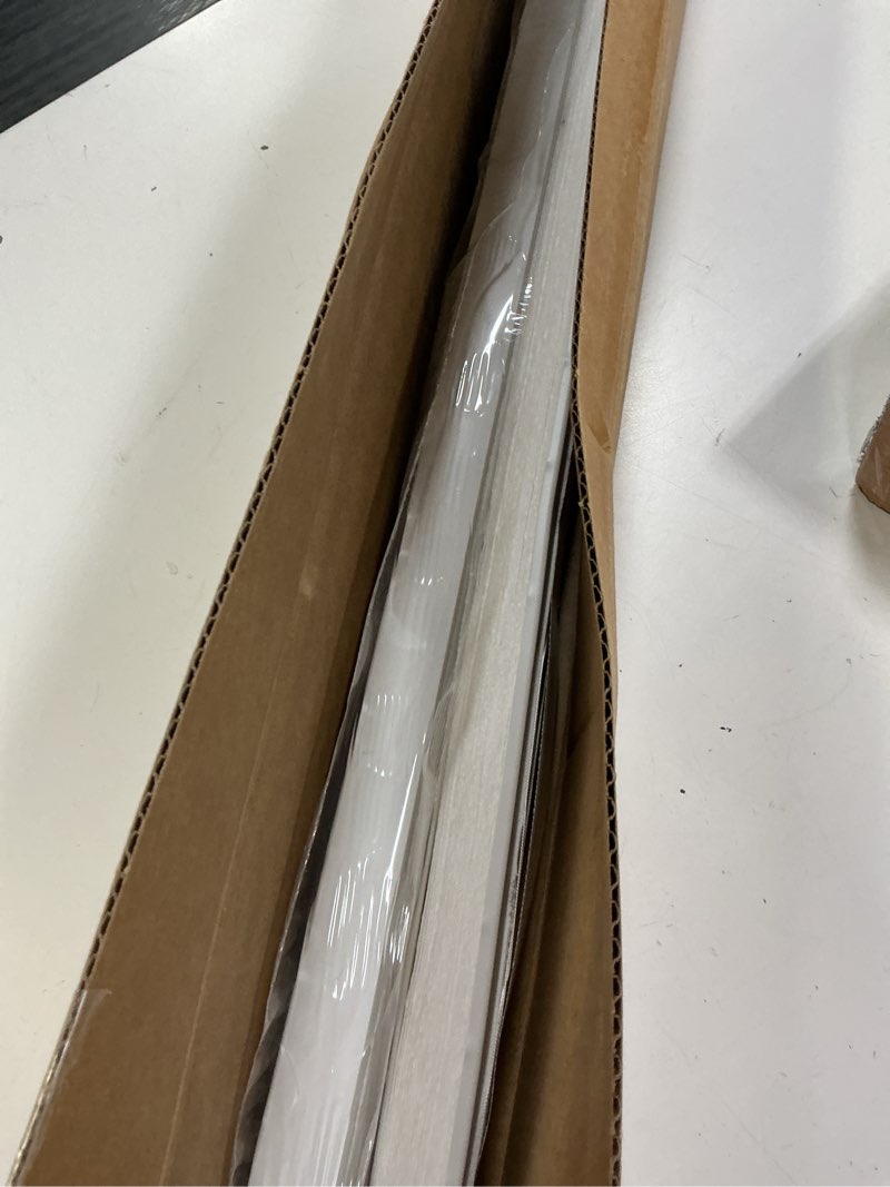 Condition photo showing As Is for redi shade no tools easy lift trim-at-home cordless pleated light filtering fabric shade white, 30" w x 64" l, (fits windows 19 in - 30 in) white 30"w x 64"h