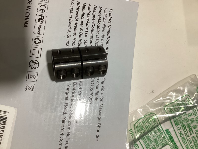 Condition photo showing item condition for uxcell Shaft Coupling, 1/2" to 3/8" Bore, 1-1/8" OD, 1-3/4" Length, Black Oxide Plated Rigid Single Split Clamping Coupling with #8-32 x 1/2" Set Screws for 3D Printers Motor Wheel 1/2" to 3/8" x 1-1/4" x 1-7/8", #8-32 x 1/2"