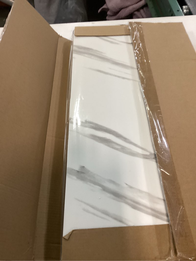 Condition photo showing New/Like New for 20PCS Peel and Stick Floor Tile Shower Tile Waterproof PVC Waterproof Wallpaper for Kitchen and Bathroom (Grey - Veined Serenity, 23.6" x11.8 20PCS) 23.6"x11.8" 20PCS Grey - Veined Serenity