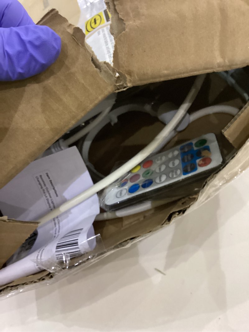 Condition photo showing As Is for Outdoor Lighted Merry Christmas Sign Decor with Remove Control 31" Extra Large Red Waterproof LED Neon Lights Color Changing Pre Lit Display Xmas Garden Yard Window Wall Store Holiday Decor Vivid