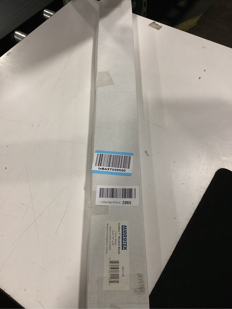 Condition photo showing Good Condition for cordless 1 inch window blinds, mirrotek cordless blinds light filtering mini blinds 31 x 64