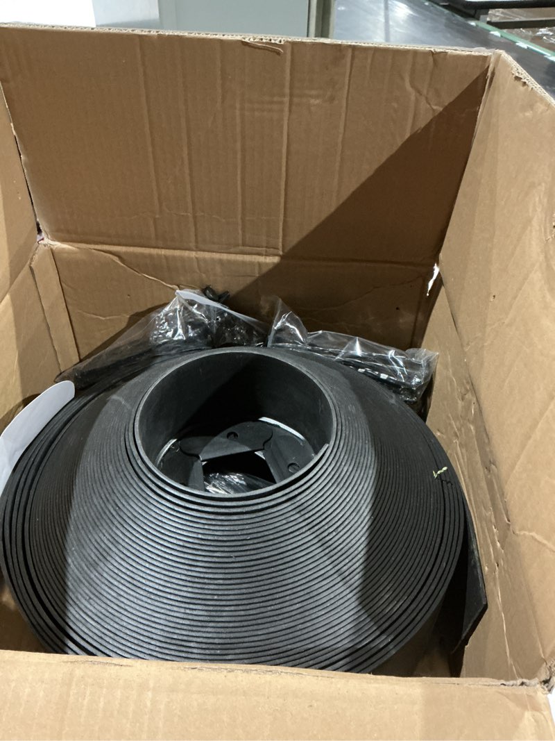 Condition photo showing Good Condition for 3.15" x 100' no dig landscape edging, flexible garden edging borders with 150 anchoring spikes, plastic lawn edging for landscaping garden flower beds grass yard paver pathway, black black 3.15inch x 100ft
