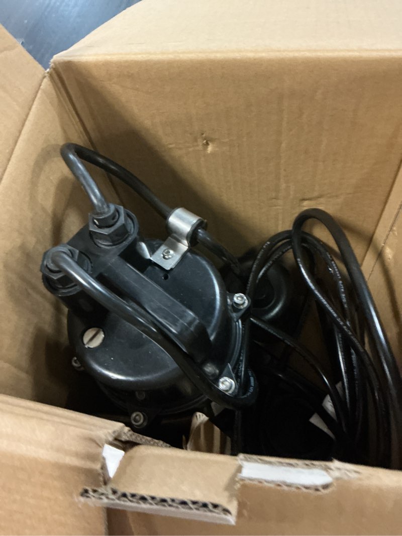 Condition photo showing As Is for utilitech 1/2-hp 55-gpm aluminum submersible sump pump
