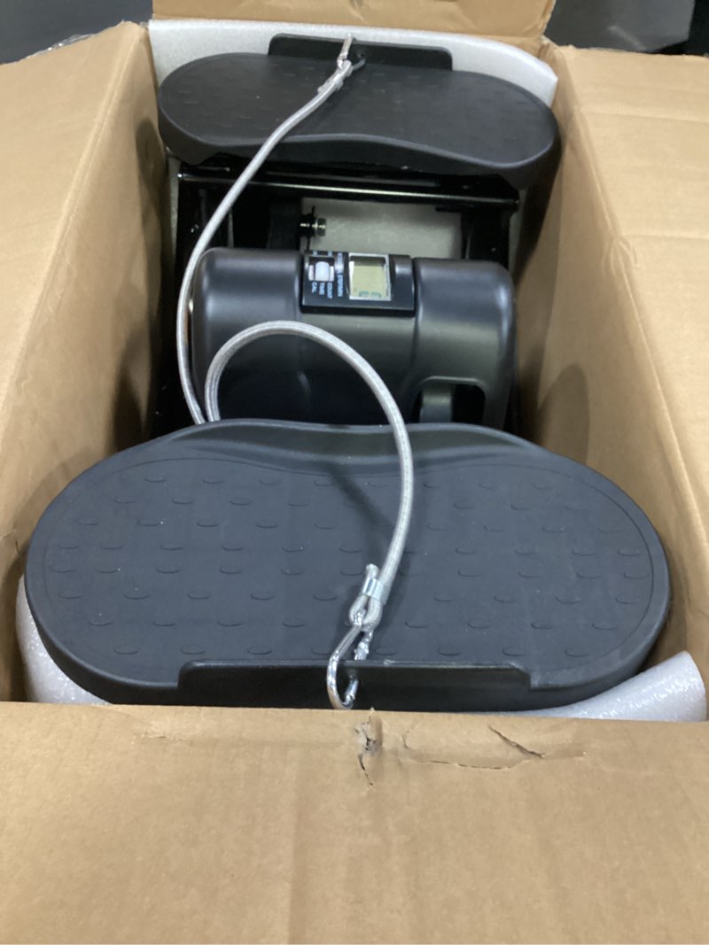 Condition photo showing Good Condition for rock stepper side to side low impact stair stepper,quiet steppers for exercise at home with resistance bands & non-slip mat – exercise step balance board workout equipment for apartment & living room black