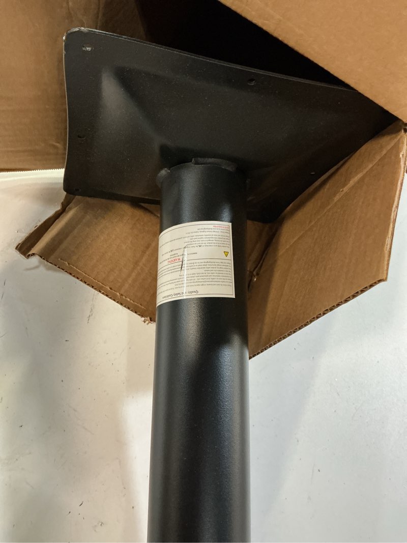 Condition photo showing Good Condition for flash furniture 5" x 22" restaurant table t-base with 3" diameter table height column, commercial t-base cast iron restaurant table base, black
