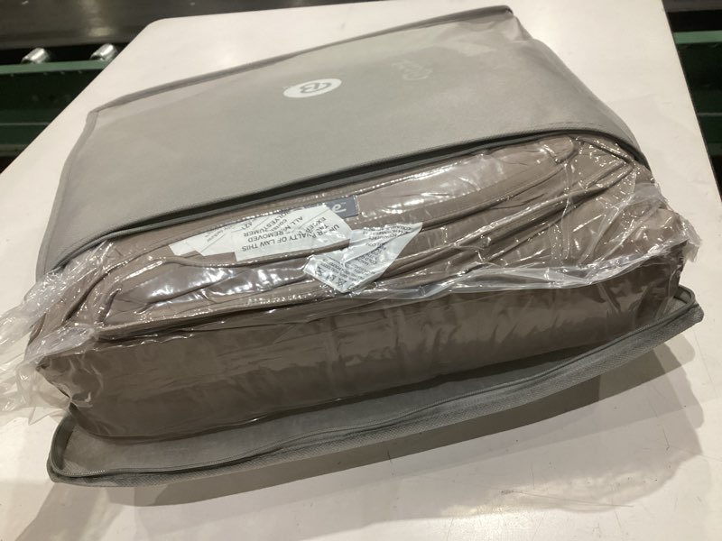Condition photo showing New/Like New for bare home comforter set - queen size - ultra-soft - goose down alternative - premium 1800 series - all season warmth (queen, taupe) queen 08 - taupe
