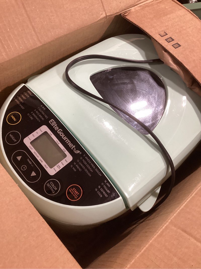 Condition photo showing Good Condition for Elite Gourmet ERC006SS 6-Cup Electric Rice Cooker with Stainless Steel Inner Pot, Makes Soups, Stews, Porridges, Grains and Cereals, 6 cup (3 cups uncooked), Black 6 Cups Cooked, Stainless Steel Black