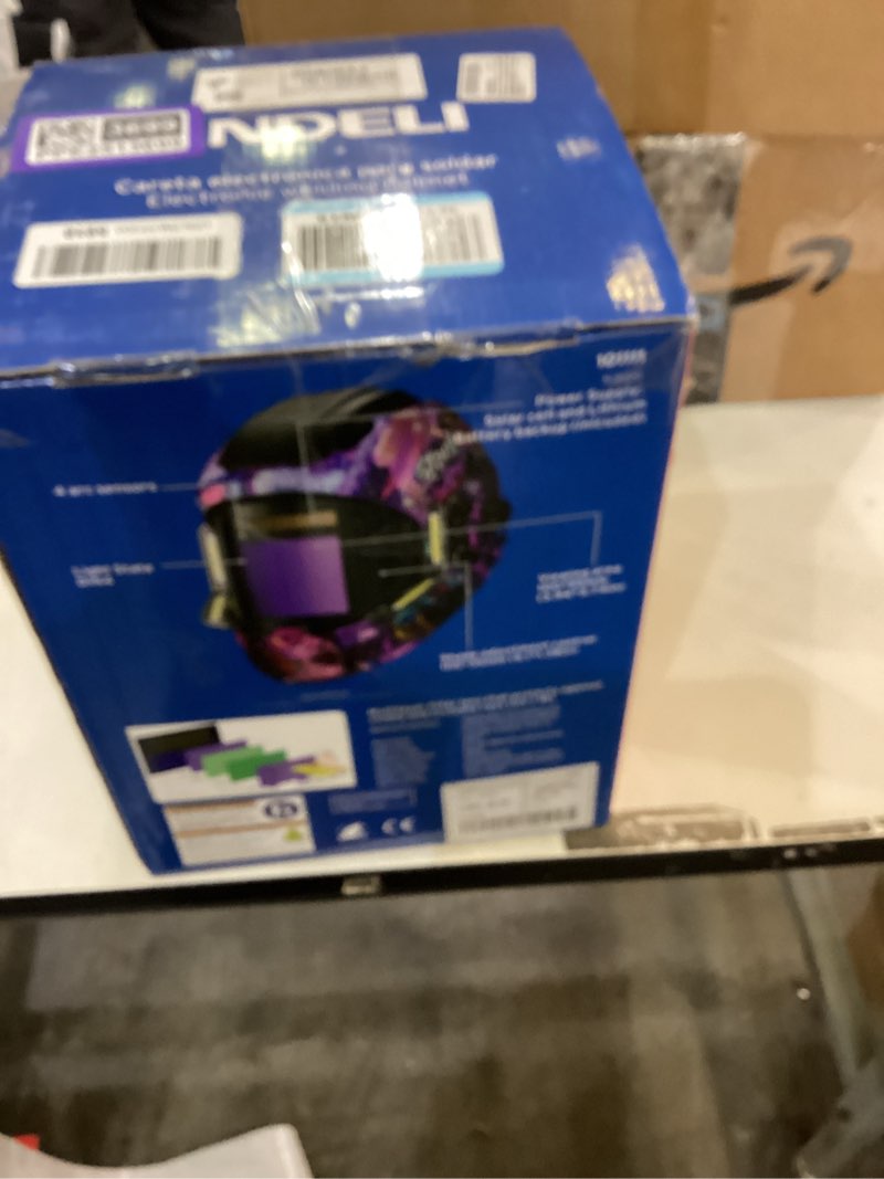 Condition photo showing As Is for ANDELI Welding Helmet - Panoramic 180° View 3.94"X3.74",True Color Auto Darkening Welding Helmet with Light, 6 Arc Sensor, 4/5-8/9-13 Type-C Charging Moner LED