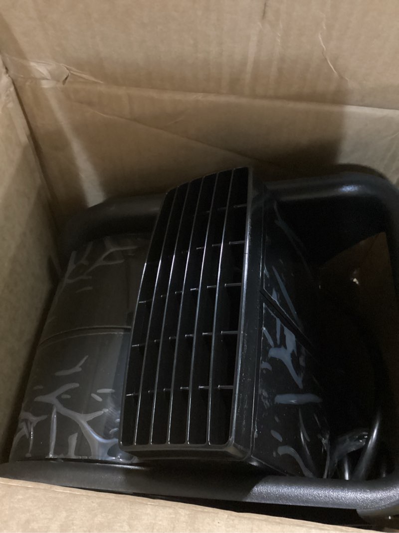 Condition photo showing Good Condition for Lasko Portable Utility Fan, 12” 289 CFM Pivoting High Velocity Air Mover Blower Fan, 3 Speeds, 2 Accessory Outlets 120V, Black, U12104 Classic