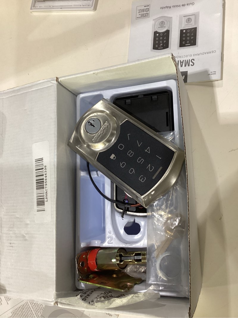 Condition photo showing Good Condition for kwikset smartcode 270 keyless entry electronic touchpad deadbolt door lock with auto-lock, custom user codes, advanced security in satin nickel traditional