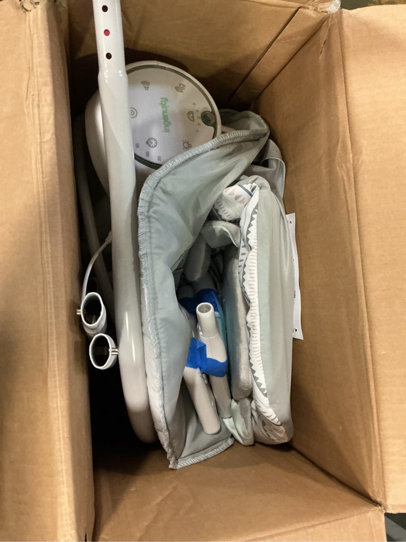 Condition photo showing Good Condition for Ingenuity InLighten 5-Speed Baby Swing - Swivel Infant Seat, 5 Point Safety Harness, Nature Sounds, Lights - Van Elephant Van The Elephant