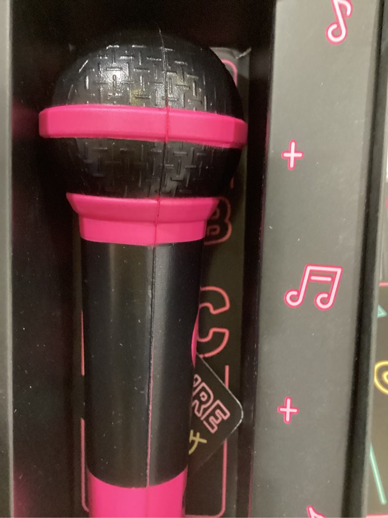 Condition photo showing New/Like New for lucky egg official grab the mic – family karaoke board game w/foam mic, 8+ ages, 2-10 players - games for bad singers w/ 240 lyrics (120 cards) (first edition)