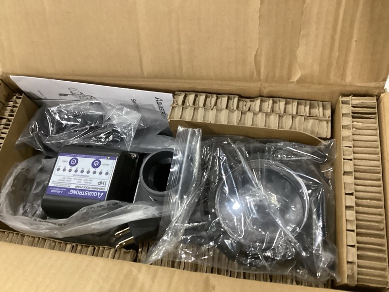 Condition photo showing Good Condition for aquastrong 1 hp above ground pool pump, single speed, 1.25"&1.5''adapter, 115v, 4945gph, high flow, powerful self primming swimming pool pumps with filter basket deep blue