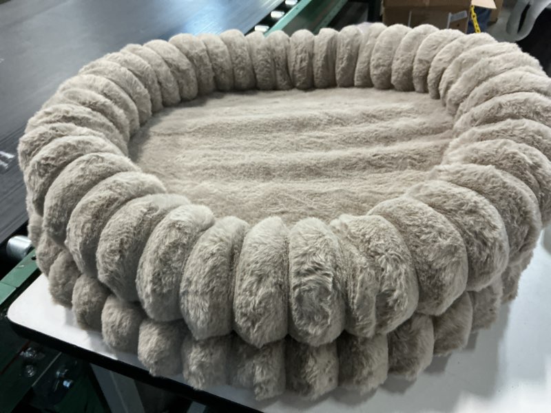 Condition photo showing Good Condition for BALANCE Luxury Donut Dog Bed, 30 Inches Round Dog Bed Medium Size Dogs Washable, Orthopedic Calming Dogs Bed for Pets with Anti-Slip Bottom, Oatmeal
