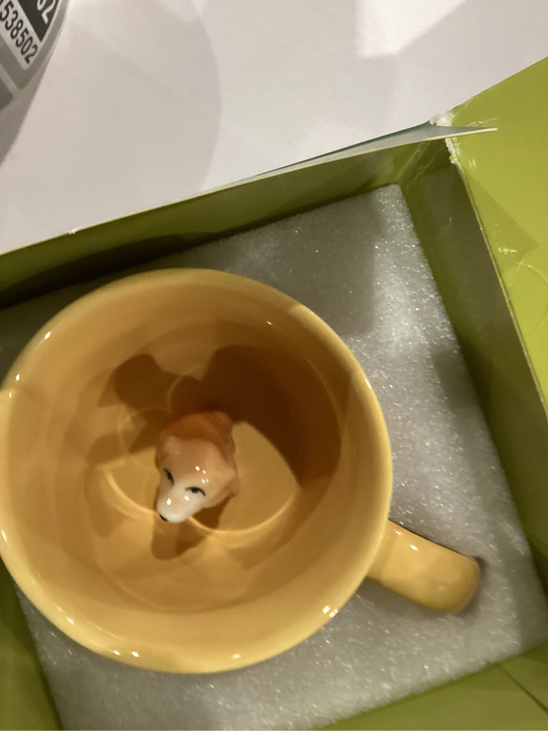 Condition photo showing Good Condition for DIHOclub Dog Coffee Cup Hidden Ceramic Animal Inside Mug,Cute Cartoon Handmade Figurine Mugs,Holiday and Birthday Gift for Coffee Milk Tea Lovers,12 Oz(yellow) Yellow Dog