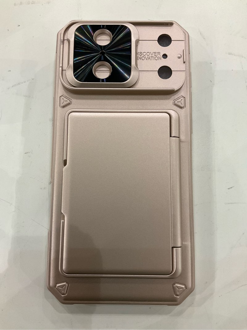 Condition photo showing New/Like New for for iPhone 17 Pro Max Phone Case Wallet, Card Holder (4-5 Cards), Slide Camera Cover, Military Grade Protection, Rugged Hard Women Girly Men Protective Case for iPhone17 Pro Max 6.9", Rose Gold Rose Gold iPhone 17 Pro Max, 6.9"