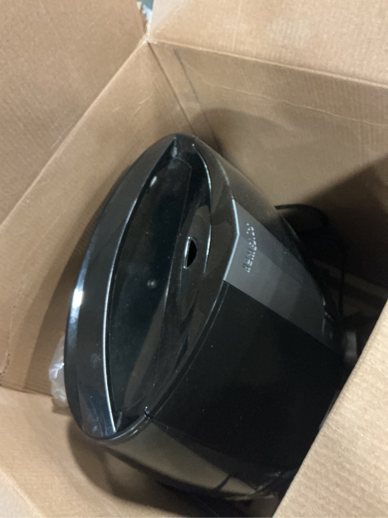 Condition photo showing As Is for Homedics TotalComfort Plus Humidifier – Large Air Humidifiers for Bedroom, Plants – Top-Fill 5.3L Water Tank with Cool and Warm Mist, Essential Oil Pads, Colored Night-Light, Black