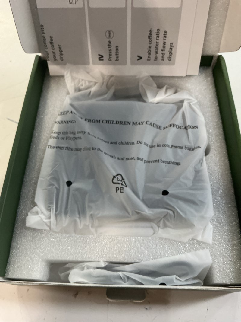 Condition photo showing New/Like New for maestri house s3 coffee scale with timer, 3kg/0.1g rechargeable pour over coffee scale, 3 brew modes, adjustable brew ratios & flow rate display, scale for pour over, espresso & french press-white