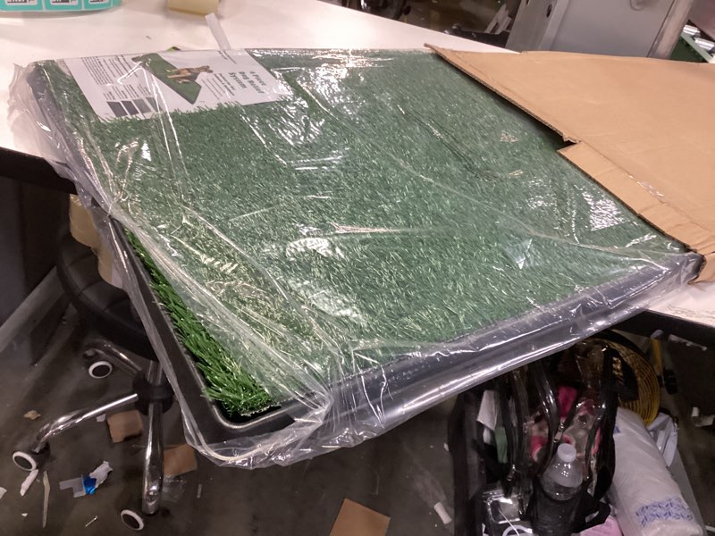 Condition photo showing New/Like New for Artificial Grass Puppy Pee Pad for Dogs and Small Pets - 20x30 Inch, Reusable 4-Layer Turf Pads for Dogs with Tray - Indoor and Outdoor Fake Grass Potty Pet Supplies by PETMAKER Large 4-Layer System