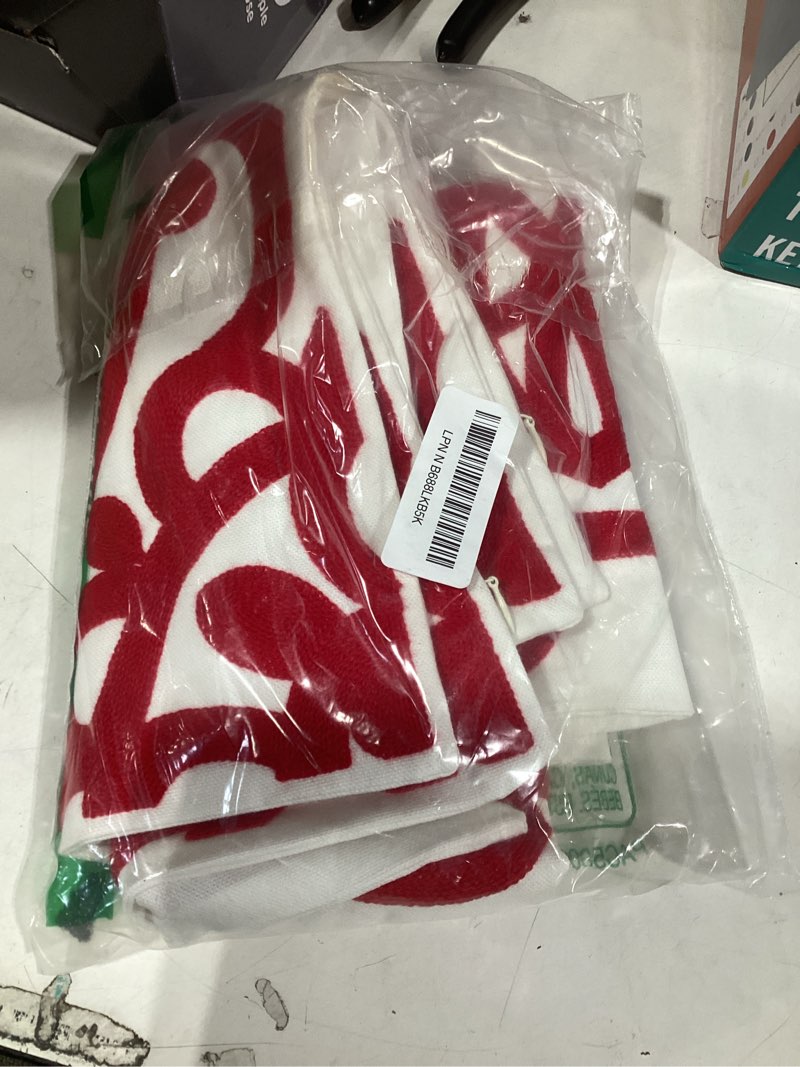 Condition photo showing New/Like New for alysheer christmas red embroidered decorative throw pillow covers 18"x18" set of 2, cozy warm boho mandala knit patterned durable cotton canvas cushion cases for sofa couch living room xmas decor red in love 18" x 18" (pack of 2)