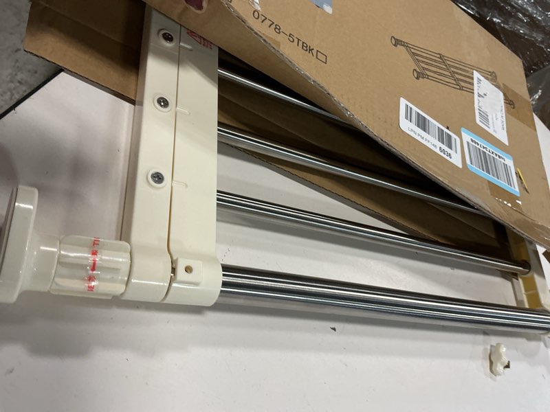 Condition photo showing Good Condition for Hershii Expandable Closet Tension Shelf Rod Adjustable Storage Rack Heavy Duty DIY Organizer Divider for Wardrobe Cupboard Kitchen Bathroom 82-117.5cm/32.28-46.25inches