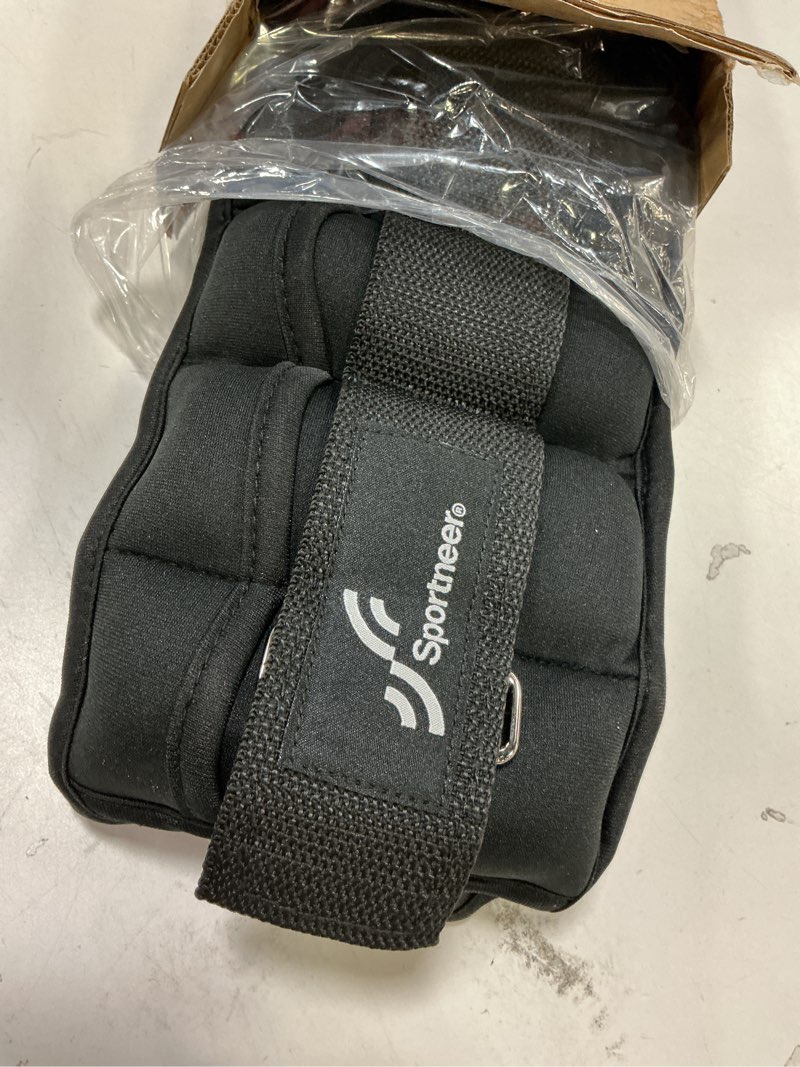 Condition photo showing Good Condition for Sportneer Adjustable Ankle Weights Set - 1 Pair (2-10 lbs) Removable Sandbags for Women & Men, Comfortable Neoprene Leg Weights for Walking, Running, Pilates, Yoga, Home Workout & Physical Therapy Black
