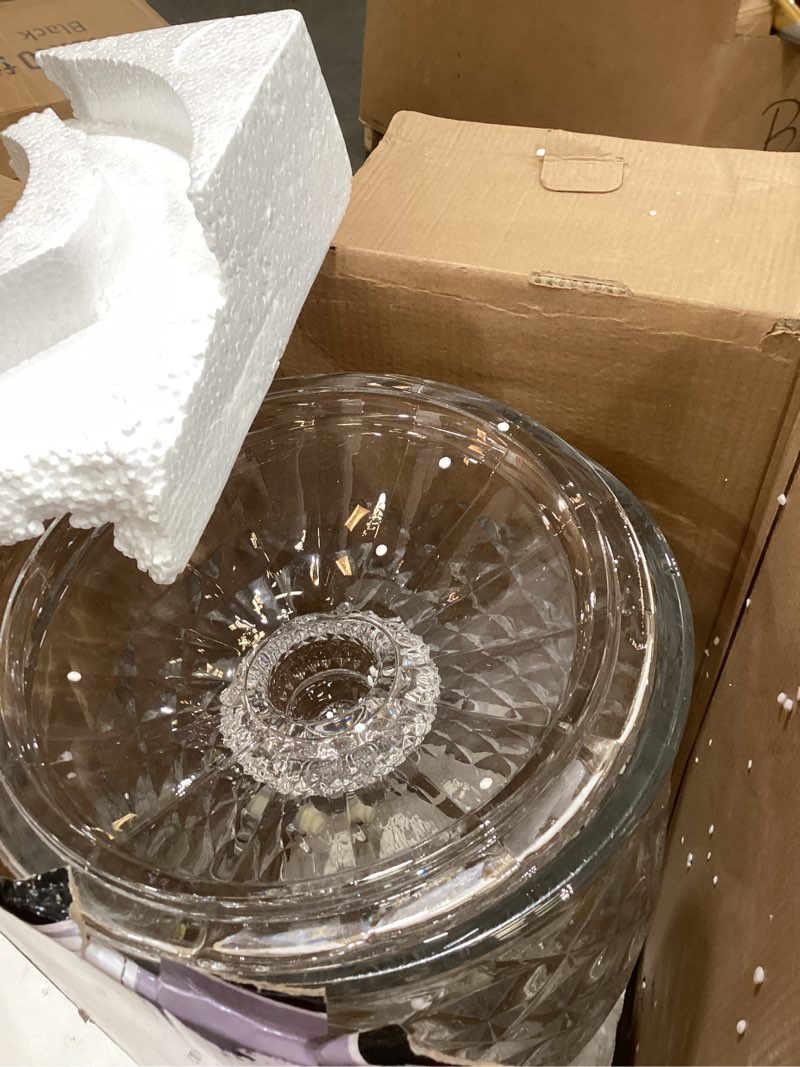 Condition photo showing Good Condition for westchester optic beverage cold drink dispenser w/ 2-gallon capacity glass jug, leak proof acrylic spigot for parties, weddings, & more, 9.5x19