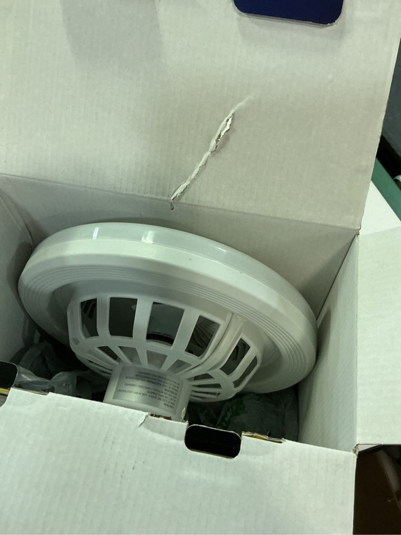 Condition photo showing Good Condition for as seen on tv bell + howell socket air infoor white with remote control and rgb colors ceiling fans 2308